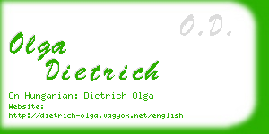 olga dietrich business card